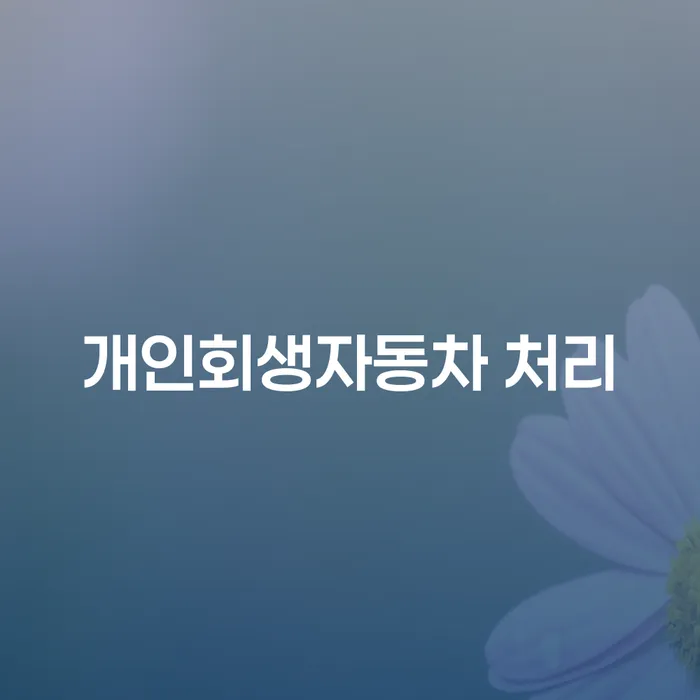개인회생통장사용 빚 합법적인 빠른방법 잘하는 법률사무소