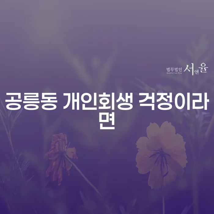 공릉동 개인회생 걱정이라면