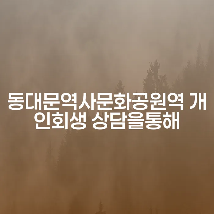 동대문역사문화공원역 개인회생 상담을통해