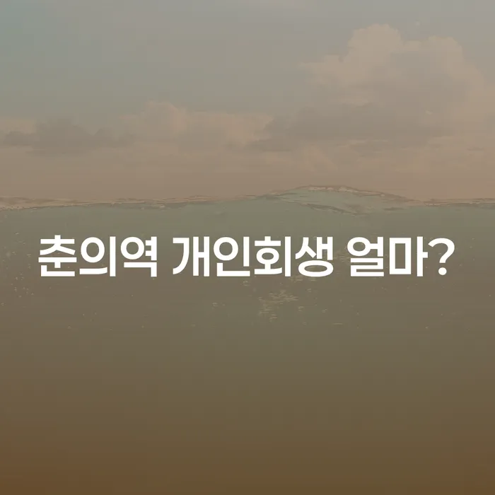 춘의역 개인회생 얼마?
