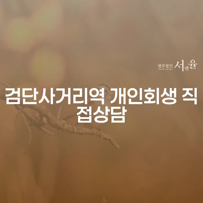 검단사거리역 개인회생 직접상담