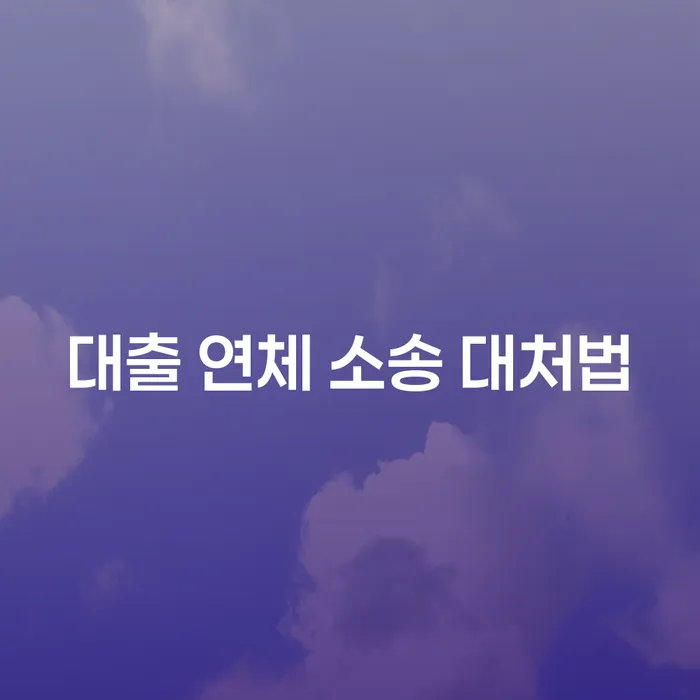 대출 연체 소송 대처법: 어떻게 해결할 수 있을까요?