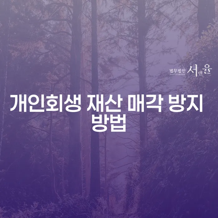 개인회생 재산 매각 방지 방법은 무엇일까요?